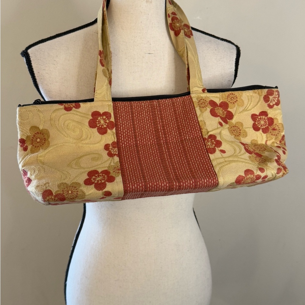 Oney Floral Patchwork Rectangular Fabric Handbag - image 2